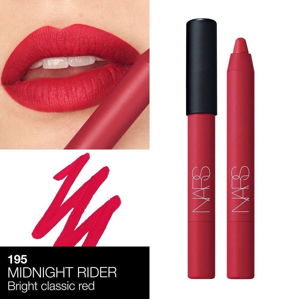 NARS Powermatte‎ High Intensity Lip Pencil Midnight Rider 195 Matte 0.08oz NEW
